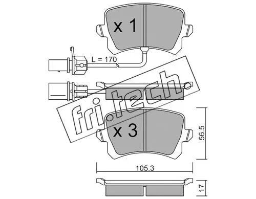 Brake Pad Set, disc brake (822.1)