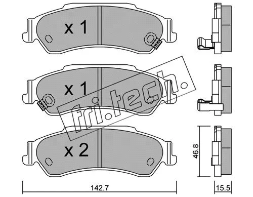 Brake Pad Set, disc brake (738.0)