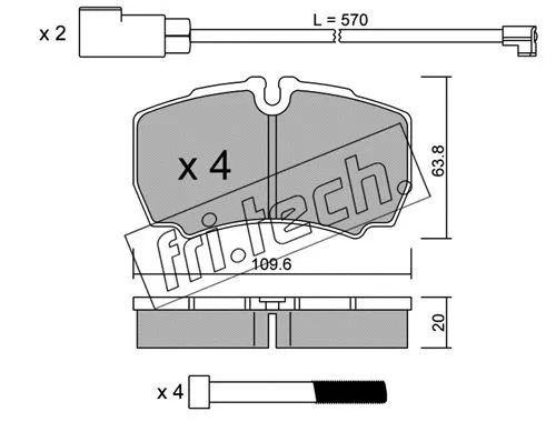 Brake Pad Set, disc brake (620.2W)
