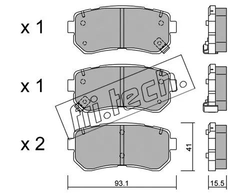 Brake Pad Set, disc brake (741.0)