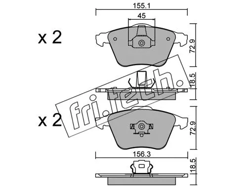 Brake Pad Set, disc brake (565.3)