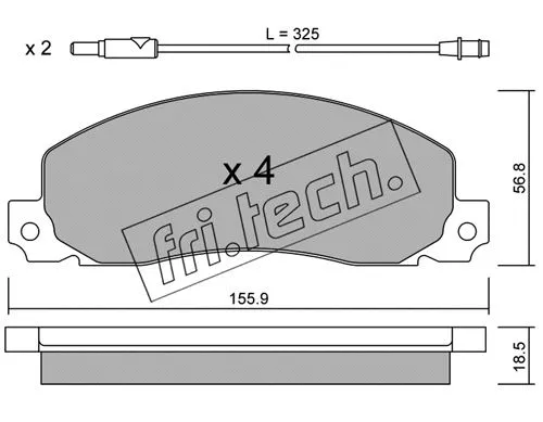 Brake Pad Set, disc brake (100.0)