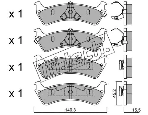 Brake Pad Set, disc brake (700.0)