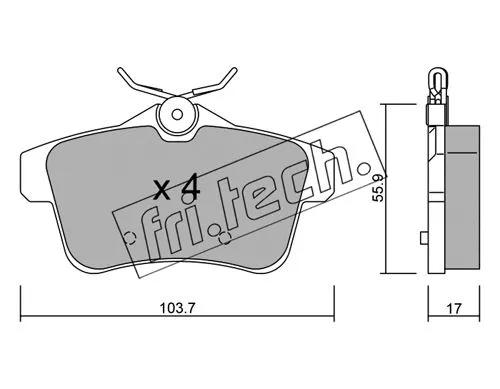 Brake Pad Set, disc brake (872.0)