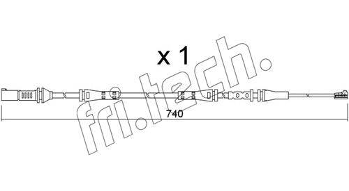 Warning Contact, brake pad wear (SU.362)