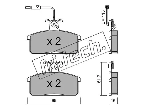 Brake Pad Set, disc brake (028.2)