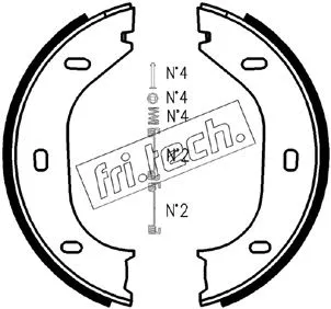 Brake Shoe Set, parking brake (1019.021K)