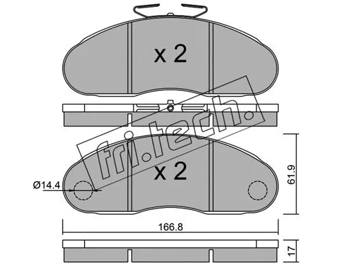 Brake Pad Set, disc brake (113.2)