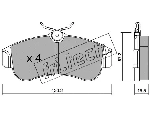 Brake Pad Set, disc brake (125.0)
