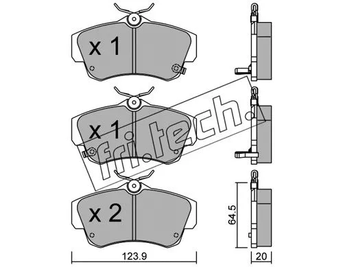 Brake Pad Set, disc brake (537.0)