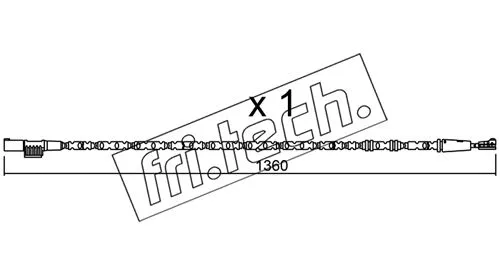 Warning Contact, brake pad wear (SU.308)