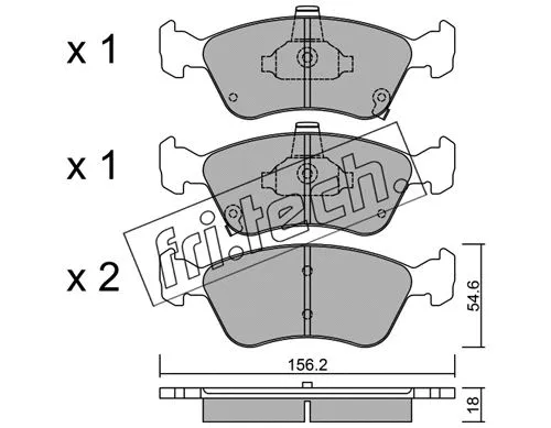 Brake Pad Set, disc brake (296.0)