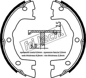 Brake Shoe Set, parking brake (1034.120)