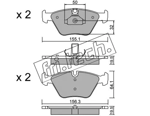 Brake Pad Set, disc brake (216.5)