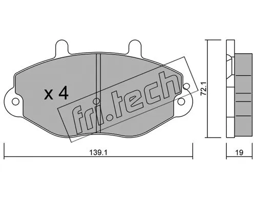 Brake Pad Set, disc brake (202.0)