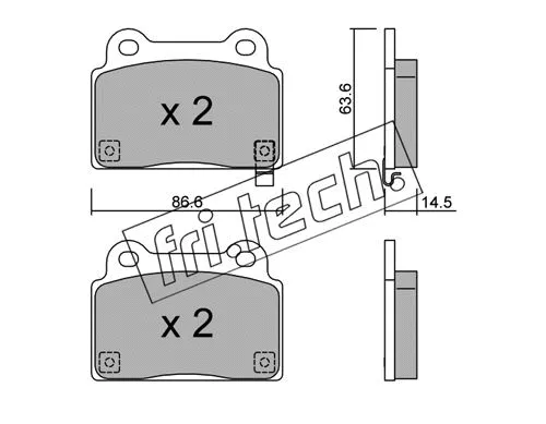 Brake Pad Set, disc brake (843.0)