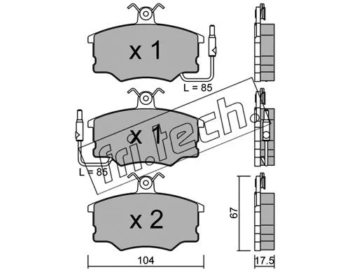 Brake Pad Set, disc brake (055.0)