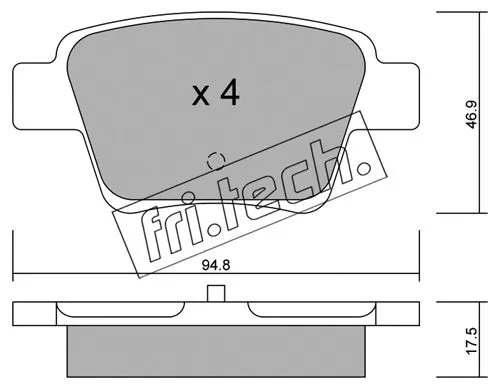 Brake Pad Set, disc brake (655.0)