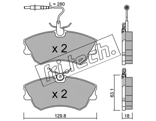 Brake Pad Set, disc brake (231.0)