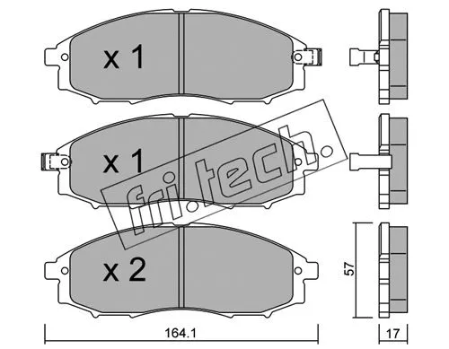 Brake Pad Set, disc brake (627.0)