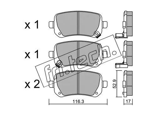 Brake Pad Set, disc brake (881.0)