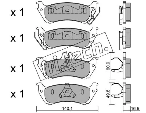 Brake Pad Set, disc brake (586.1)