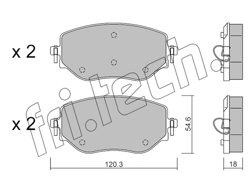 Brake Pad Set, disc brake (1225.0)