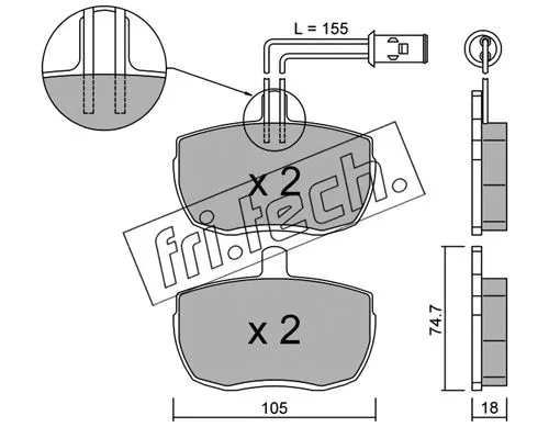 Brake Pad Set, disc brake (018.1)