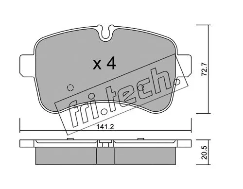 Brake Pad Set, disc brake (727.0)