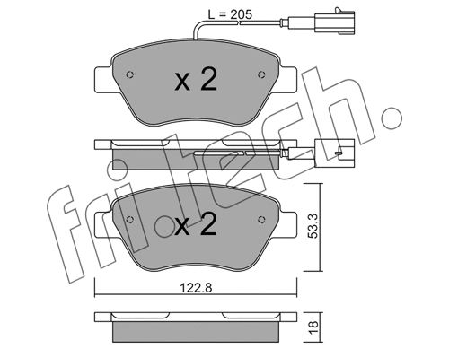 Brake Pad Set, disc brake (330.3)