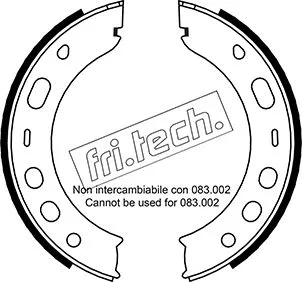 Brake Shoe Set, parking brake (1083.001)