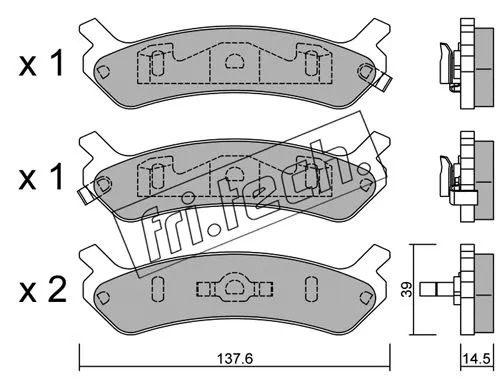 Brake Pad Set, disc brake (521.0)