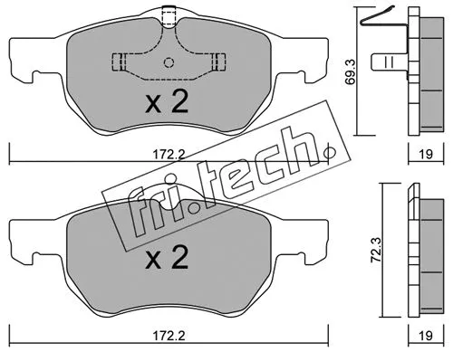Brake Pad Set, disc brake (539.0)