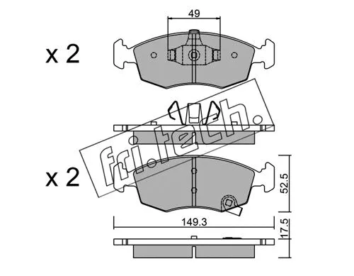 Brake Pad Set, disc brake (283.5)