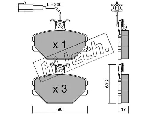 Brake Pad Set, disc brake (061.0)