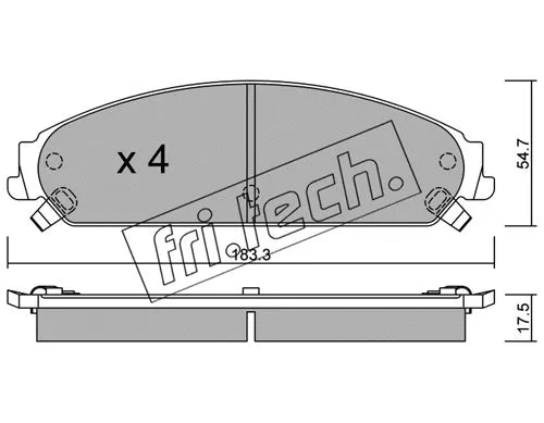 Brake Pad Set, disc brake (733.0)