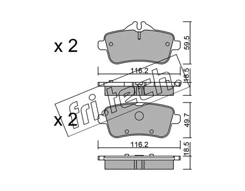 Brake Pad Set, disc brake (984.0)