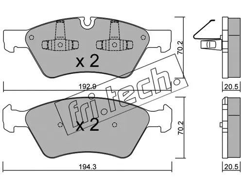 Brake Pad Set, disc brake (686.0)