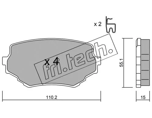 Brake Pad Set, disc brake (258.0)