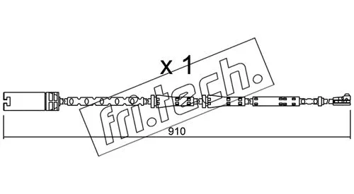 Warning Contact, brake pad wear (SU.282)