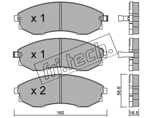 Brake Pad Set, disc brake (533.0)