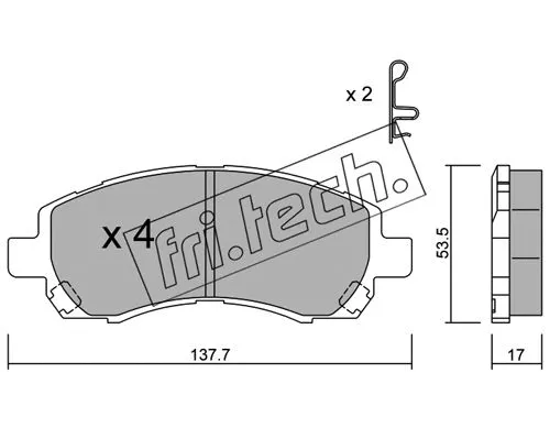 Brake Pad Set, disc brake (304.0)