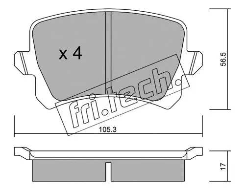 Brake Pad Set, disc brake (822.0)