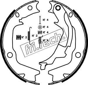 Brake Shoe Set, parking brake (1046.222K)