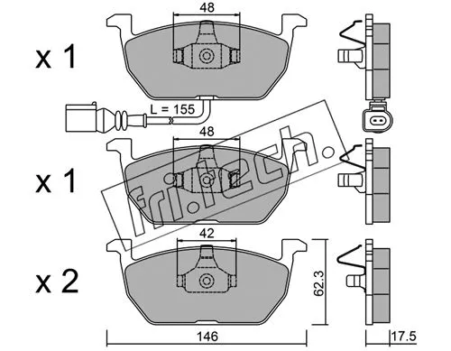 Brake Pad Set, disc brake (1052.0)