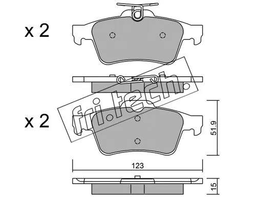 Brake Pad Set, disc brake (346.3)