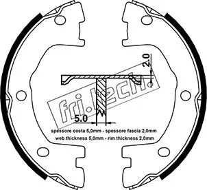 Brake Shoe Set, parking brake (1034.101)