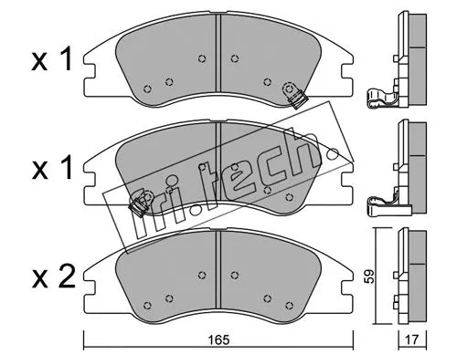 Brake Pad Set, disc brake (646.0)