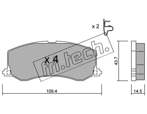 Brake Pad Set, disc brake (432.0)