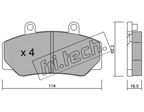 Brake Pad Set, disc brake (077.0)